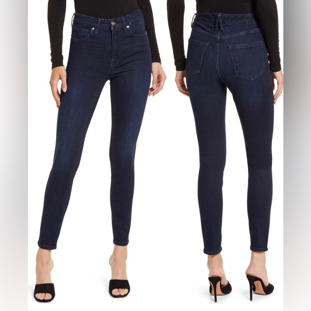 Good American Good Legs Skinny Jeans with Gold Buttons Details Size 0 or 25